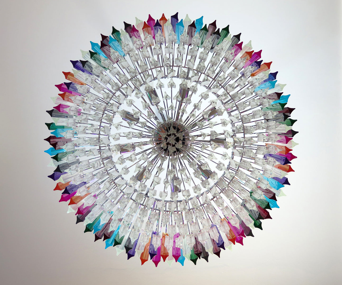 Murano Chandelier – 391 Multicoloured Prism Glass – detail 1 – Murano Classics