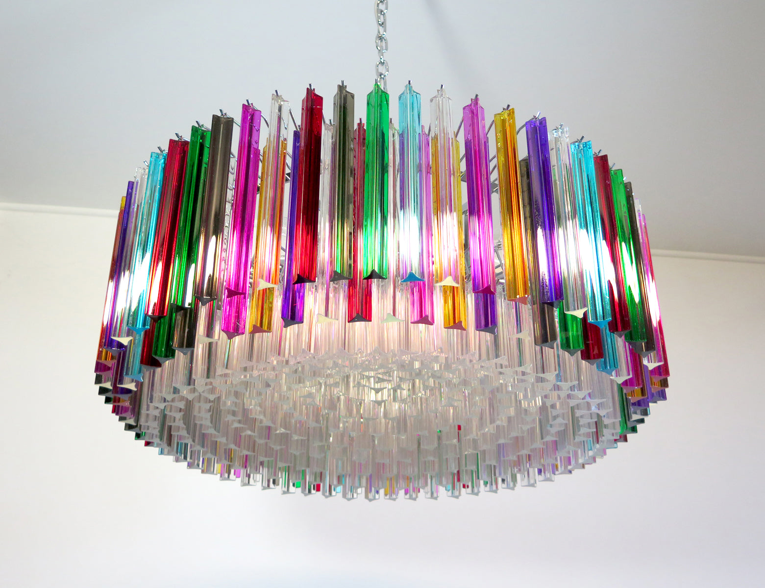 Murano Chandelier – 391 Multicoloured Prism Glass – detail 7 – Murano Classics