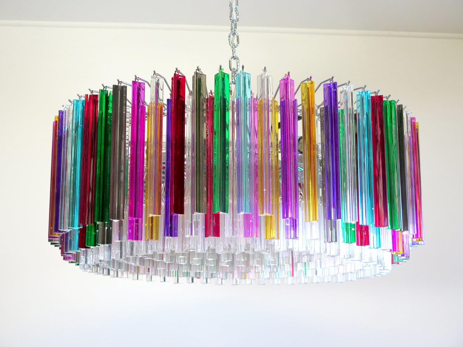 Murano Chandelier – 391 Multicoloured Prism Glass – detail 6 – Murano Classics