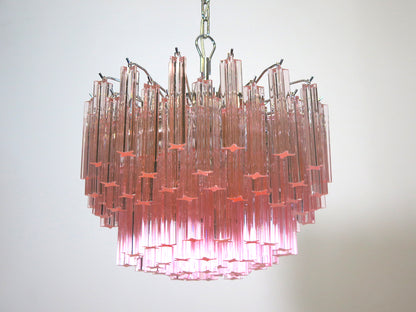 Murano Chandelier | 107 Pink Prism glass