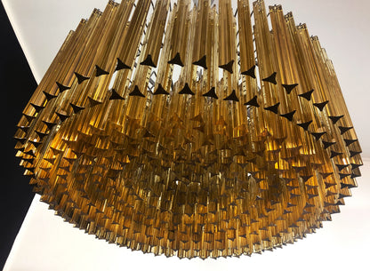 Murano Chandelier | 391 Clear and Yellow Prism Glasses