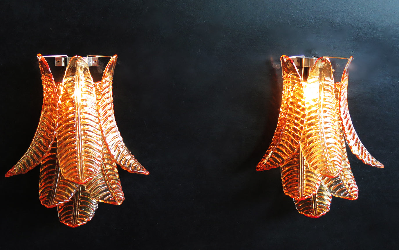 Murano Wandlamp – 6 Gele Felciglazen – Set van 2 – detail 6 – Murano Classics