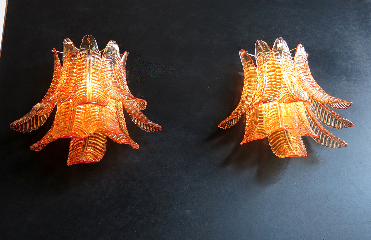 Murano Wandlamp – 10 Gele Felciglazen – Set van 2 – detail 3 – Murano Classics