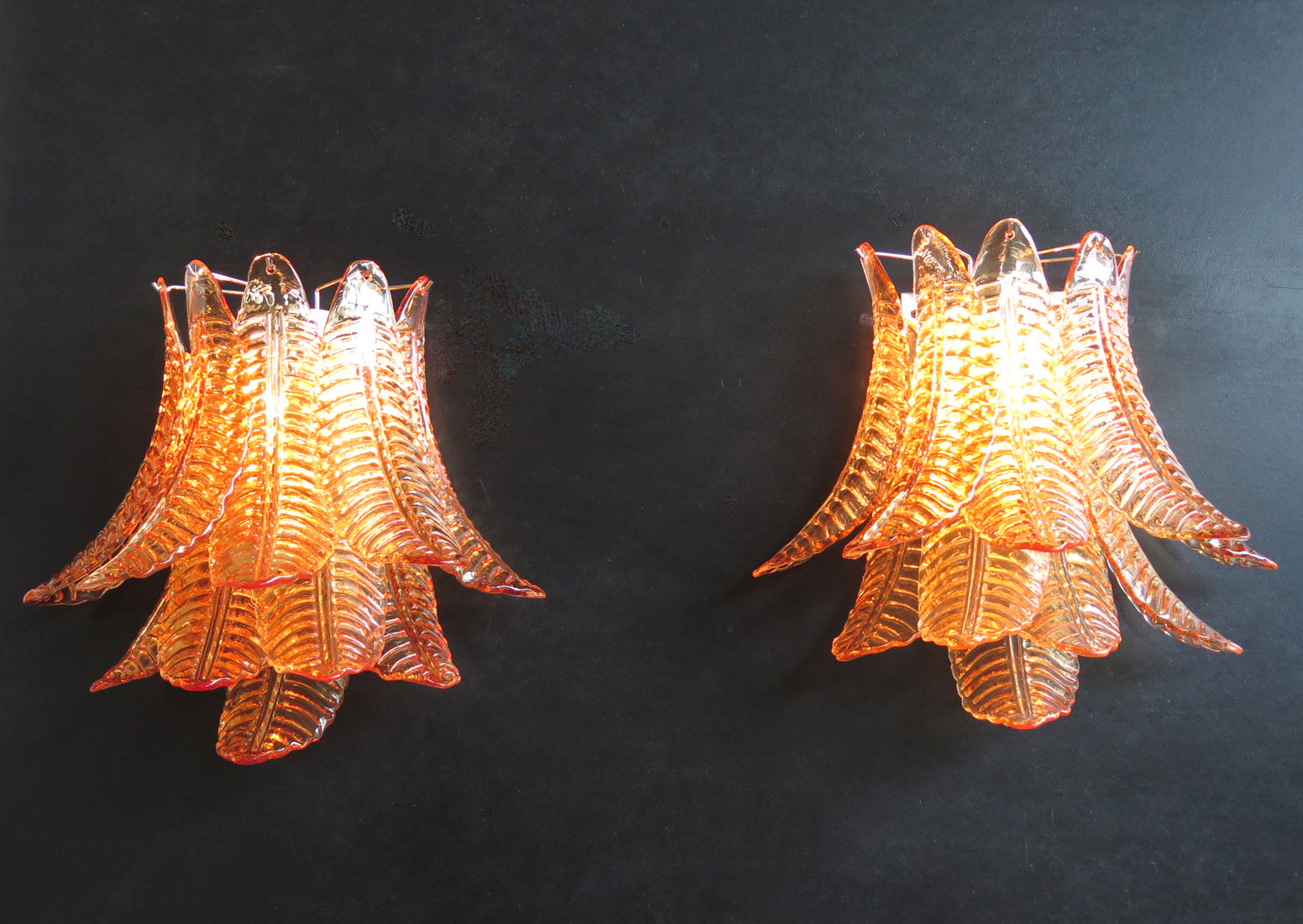 Murano Wandlamp – 10 Gele Felciglazen – Set van 2 – detail 6 – Murano Classics