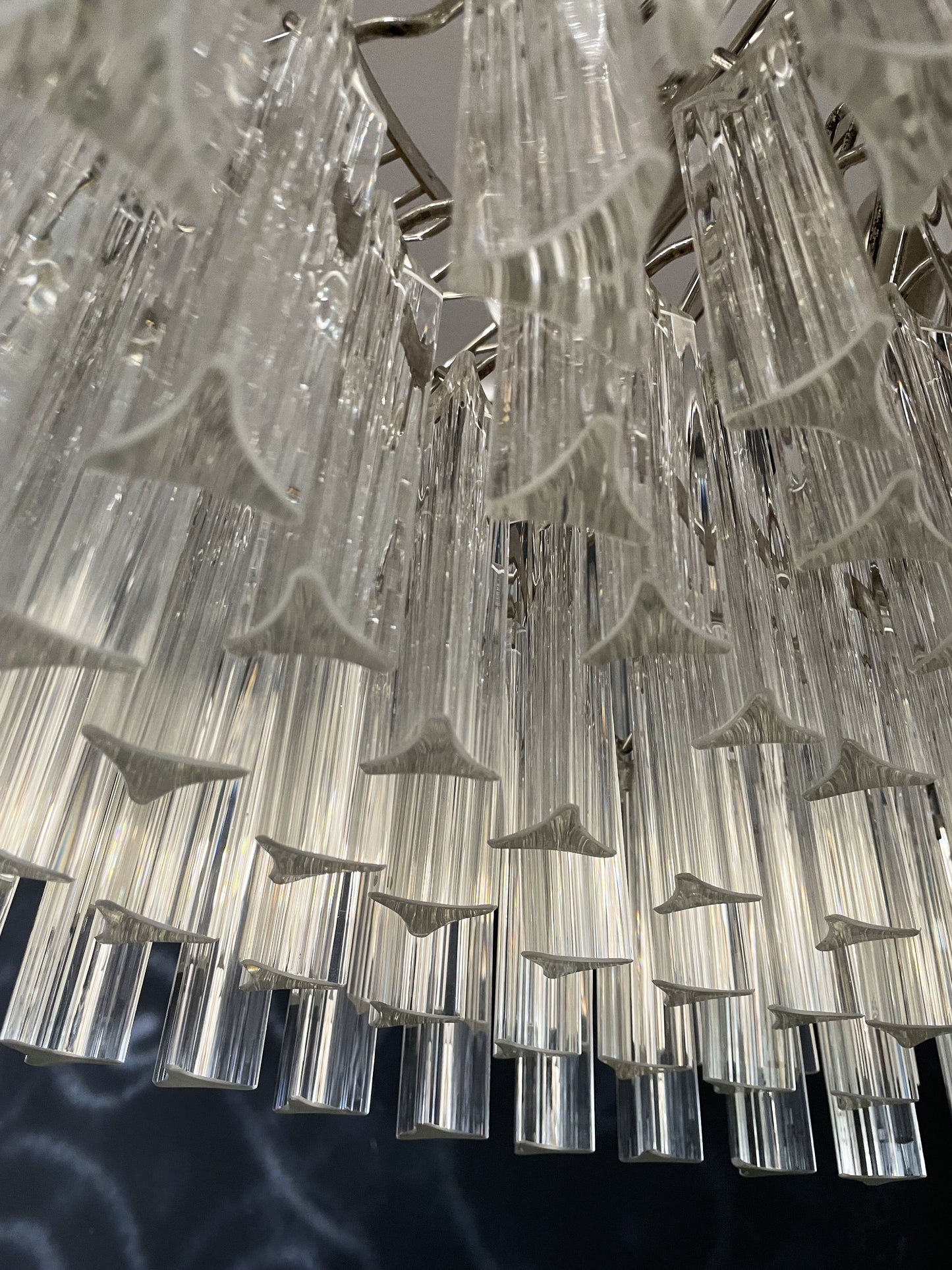 Murano Chandelier | 265 Clear Prism glass