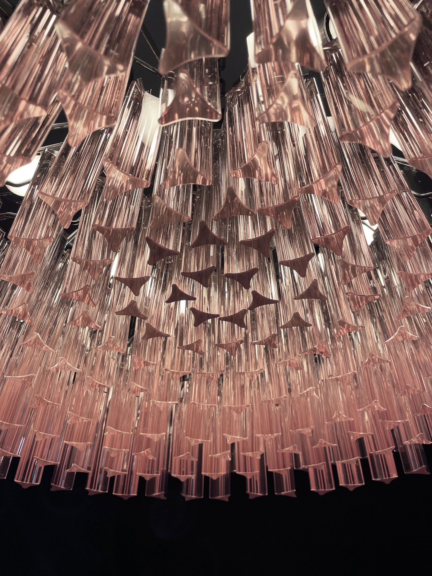 Murano Chandelier | 265 Pink Prism glass