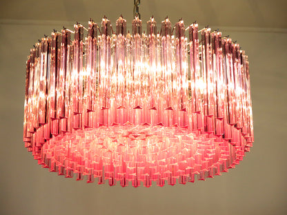 Murano Chandelier | 265 Pink Prism glass