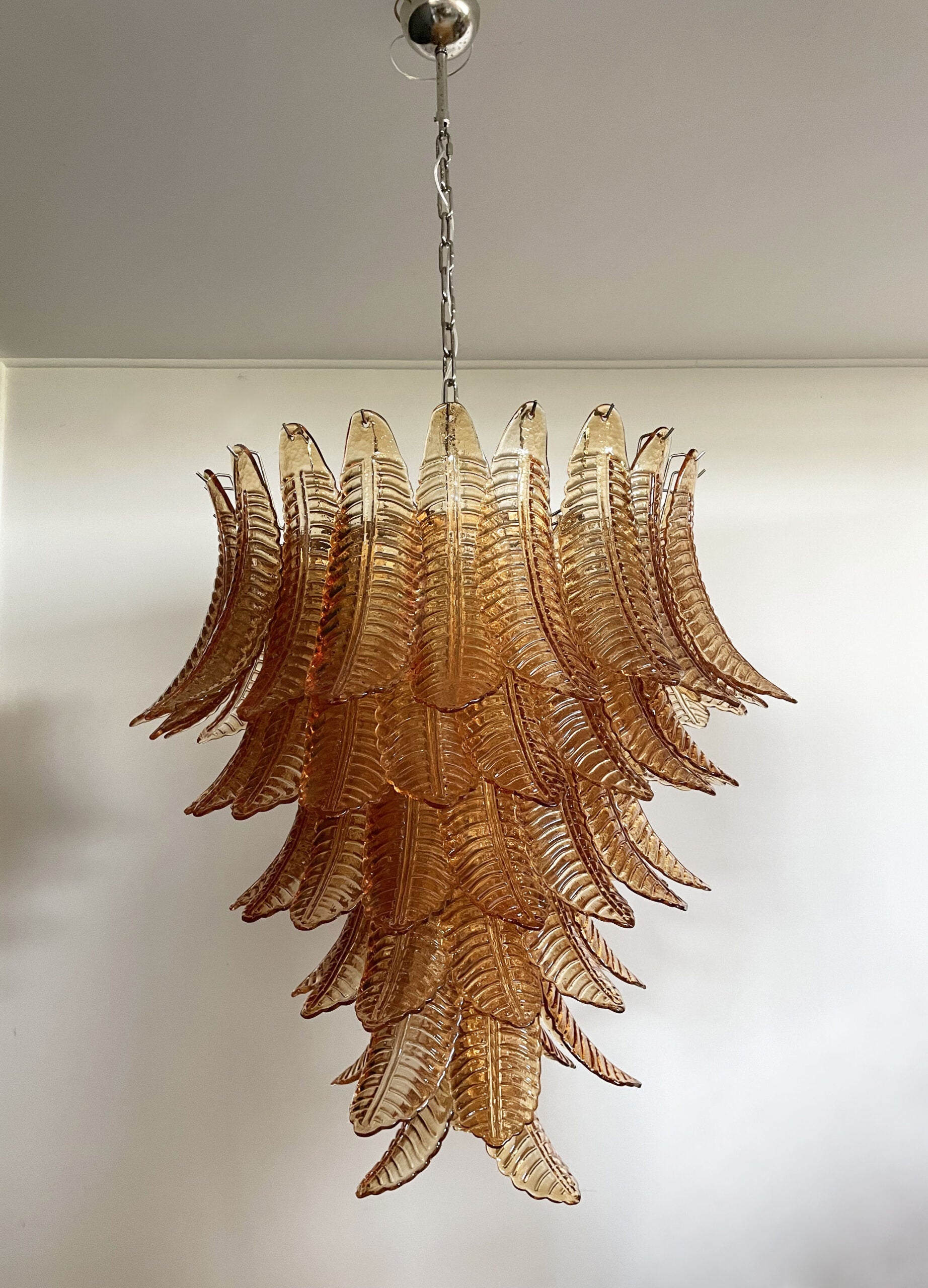 Murano Chandelier – 75 Yellow Felci Glass – detail 2 – Murano Classics