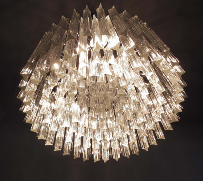 Murano Chandelier | 163 Clear Prism glass