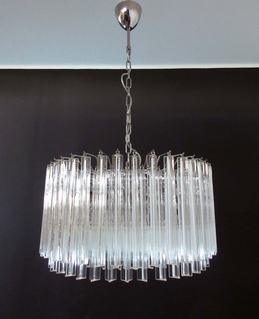 Murano Chandelier | 163 Clear Prism glass