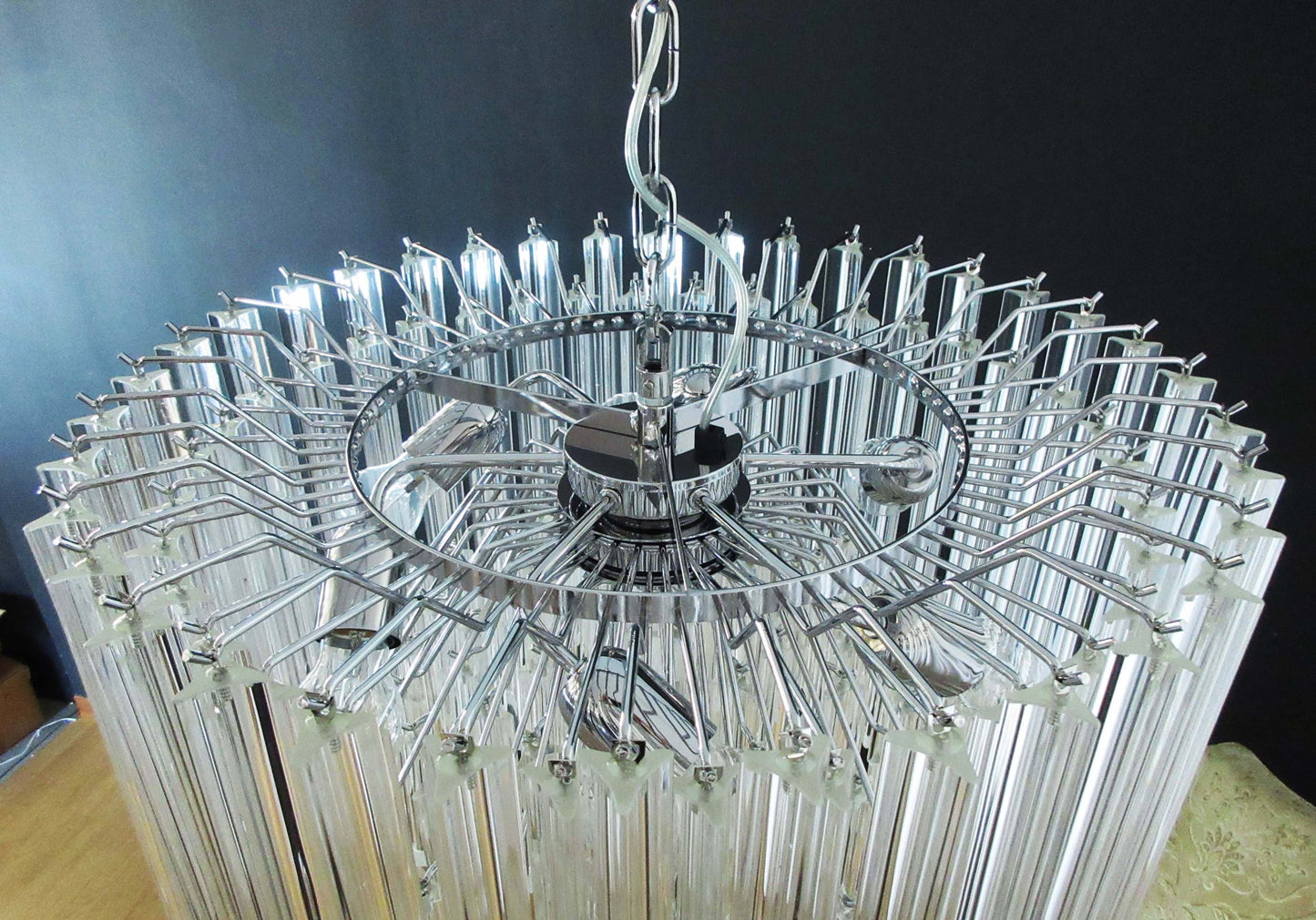 Murano Chandelier | 163 Clear Prism glass