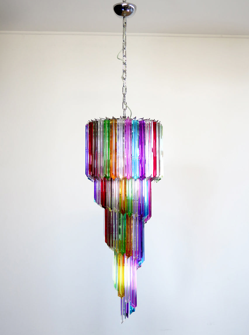 Murano Chandelier – 86 Multicoloured Prism Glass – Murano Classics
