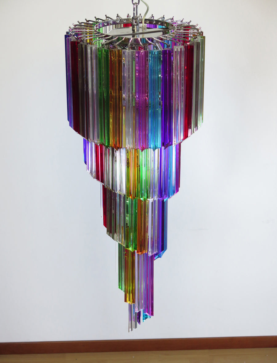 Lampadario Murano – 86 Vetri a Prismi Multicolori – dettaglio 8 – Murano Classics