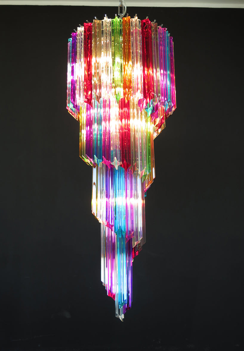 Lampadario Murano – 86 Vetri a Prismi Multicolori – dettaglio 2 – Murano Classics