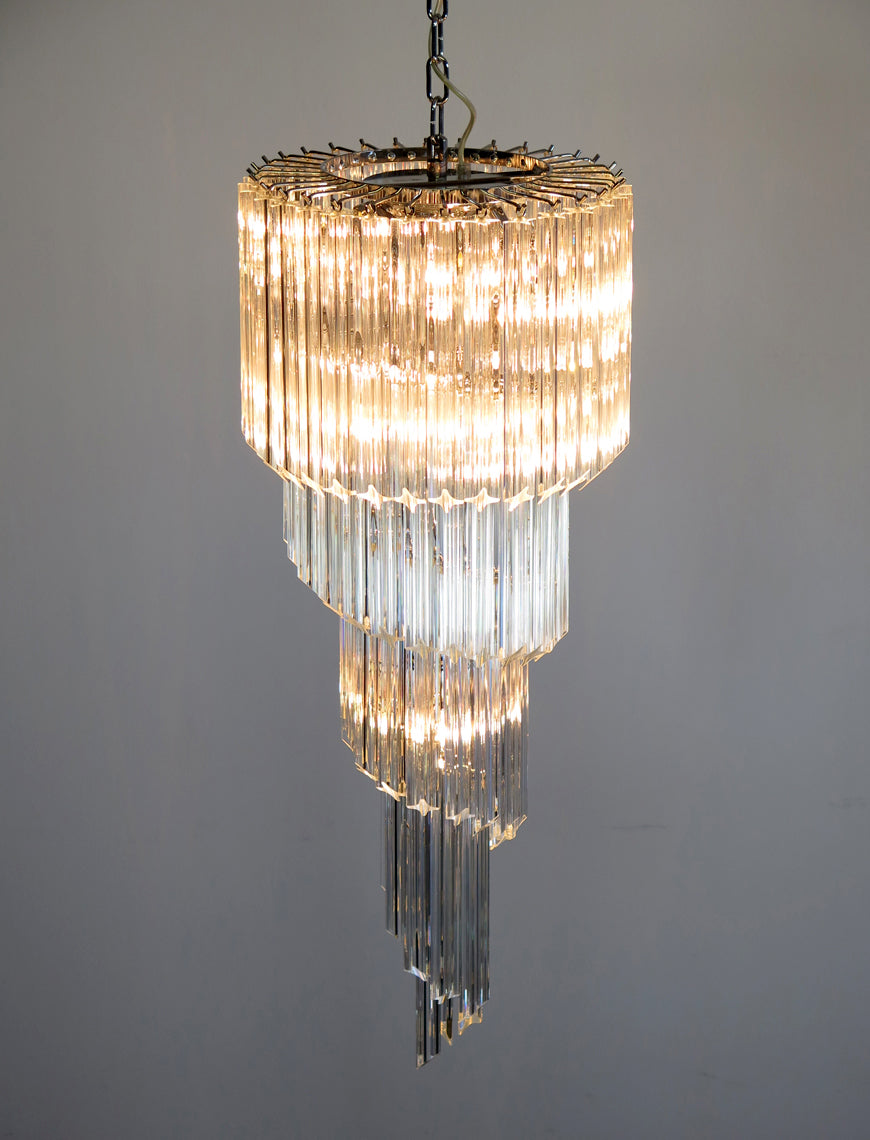 Lampadario Murano – 86 Vetri a Prismi Trasparenti – dettaglio 6 – Murano Classics