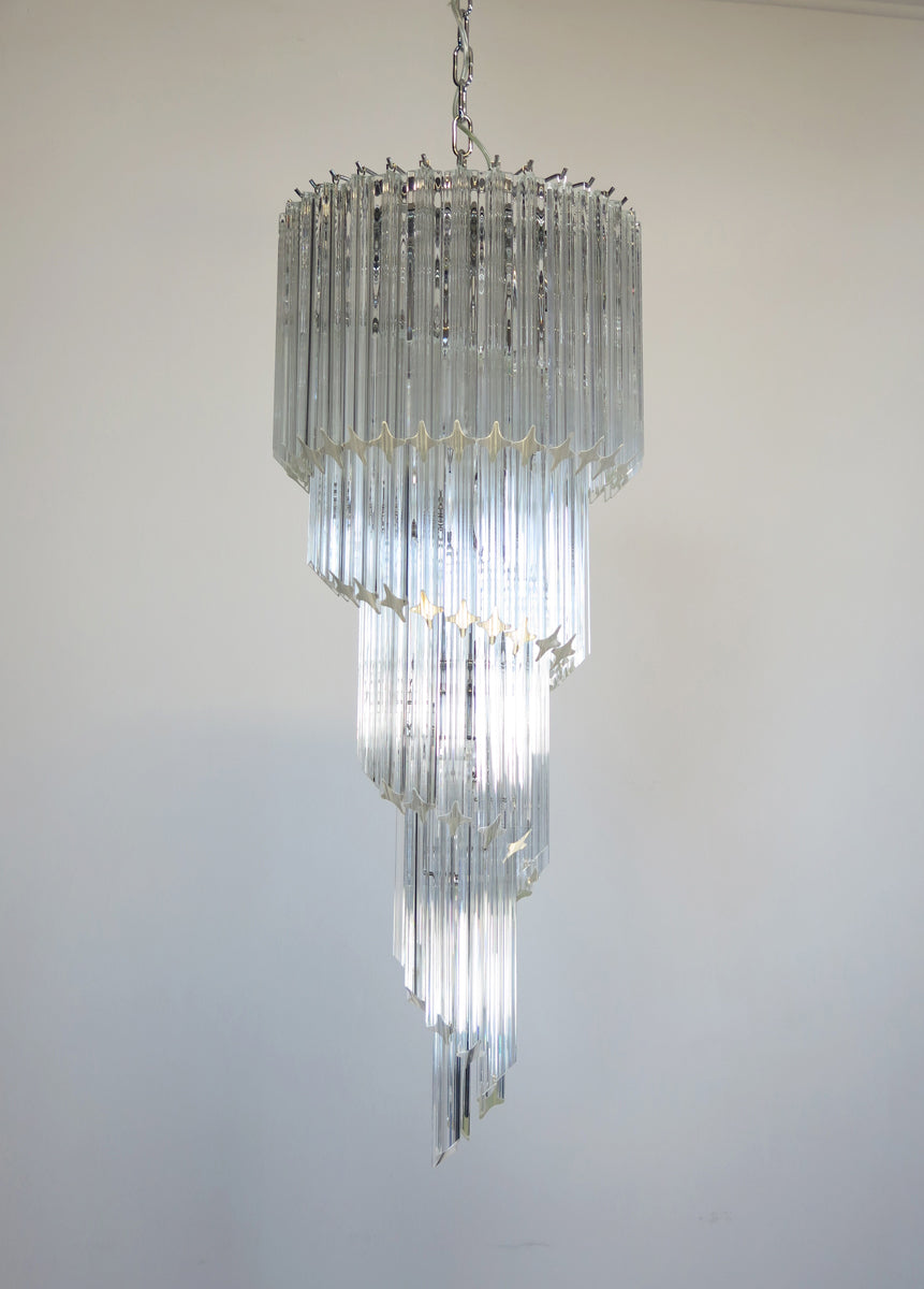 Lampadario Murano – 86 Vetri a Prismi Trasparenti – dettaglio 7 – Murano Classics