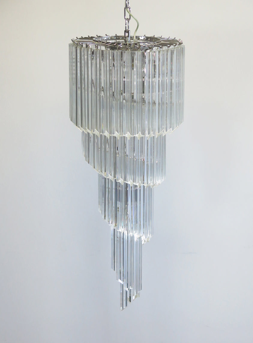 Lampadario Murano – 86 Vetri a Prismi Trasparenti – dettaglio 10 – Murano Classics