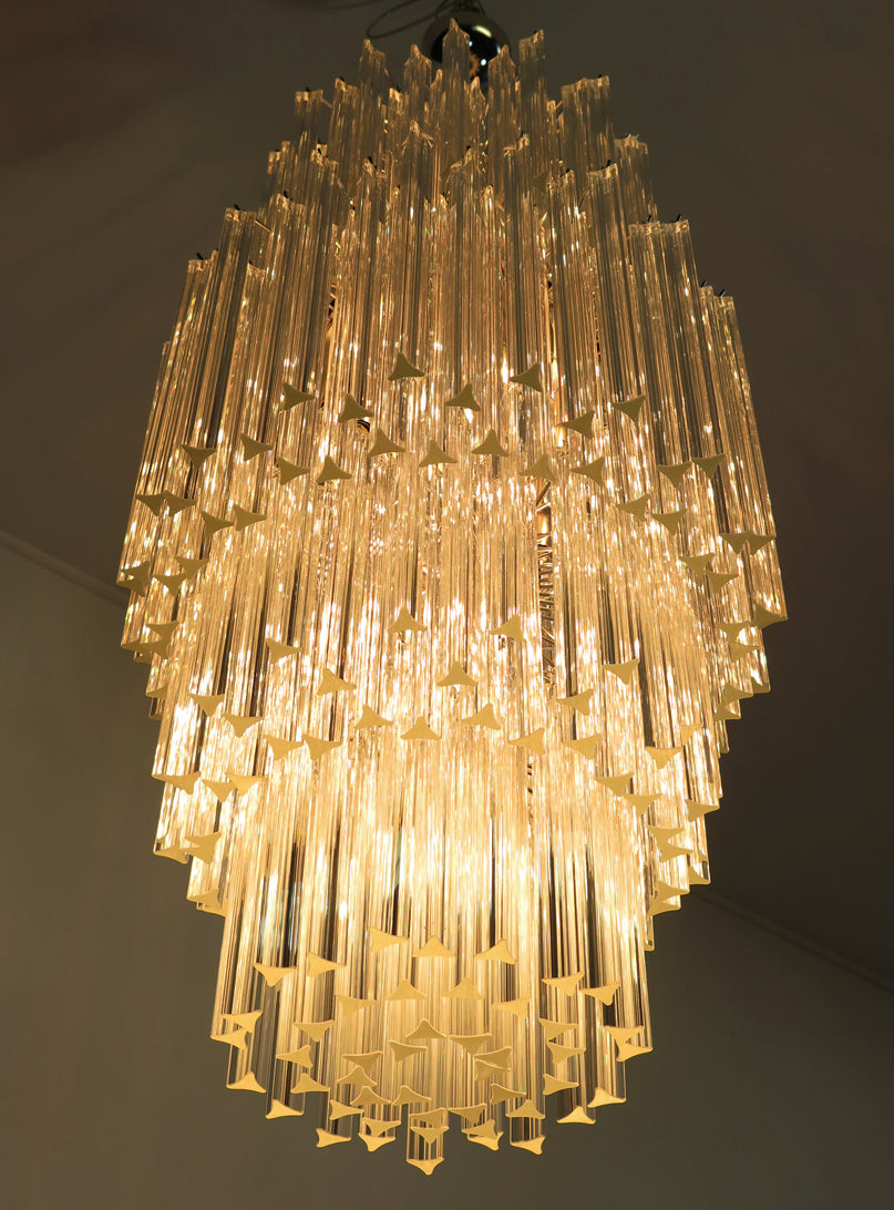 Murano Chandelier – 242 Clear Prism Glass – detail 2 – Murano Classics