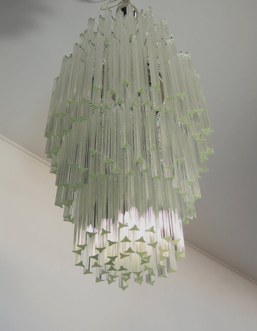 Lampadario Murano – 242 Vetri a Prismi Trasparenti – dettaglio 1 – Murano Classics