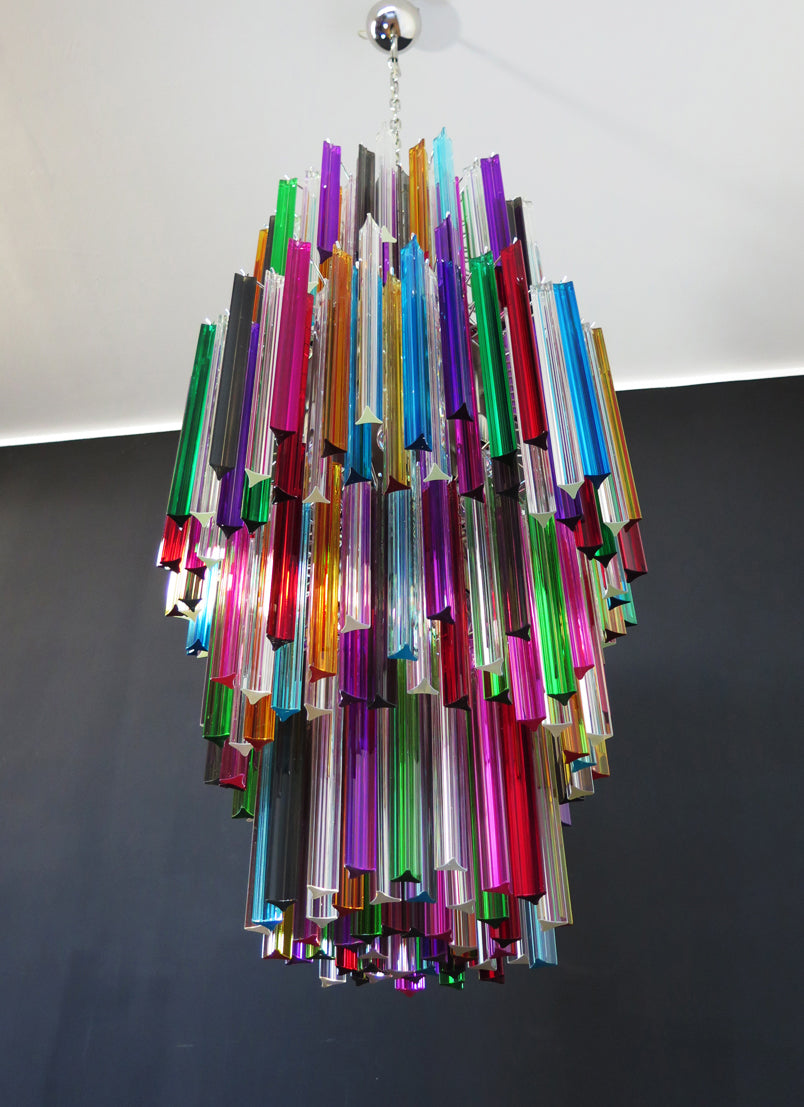 Murano Chandelier – 242 Multicoloured Prism Glass – detail 2 – Murano Classics