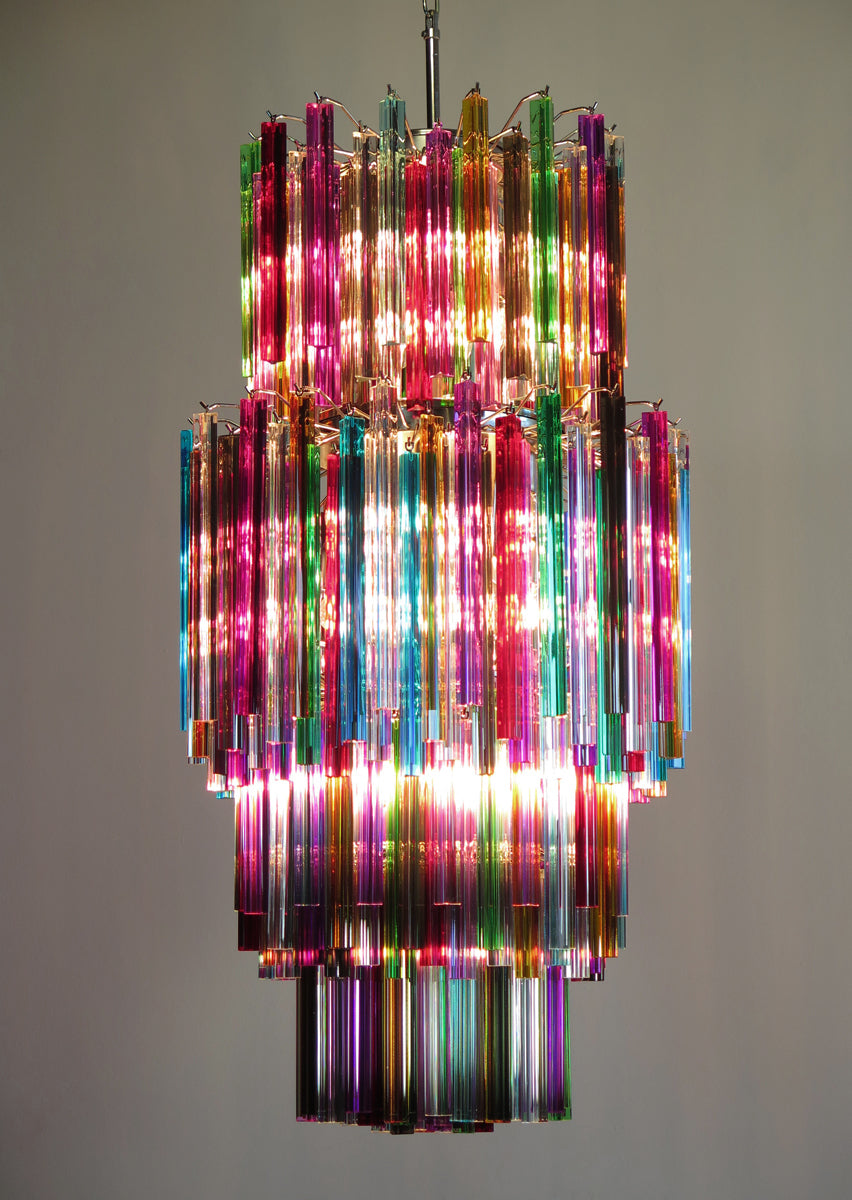 Murano Chandelier – 242 Multicoloured Prism Glass – detail 4 – Murano Classics