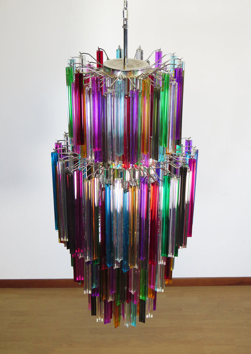 Murano Chandelier – 242 Multicoloured Prism Glass – detail 6 – Murano Classics