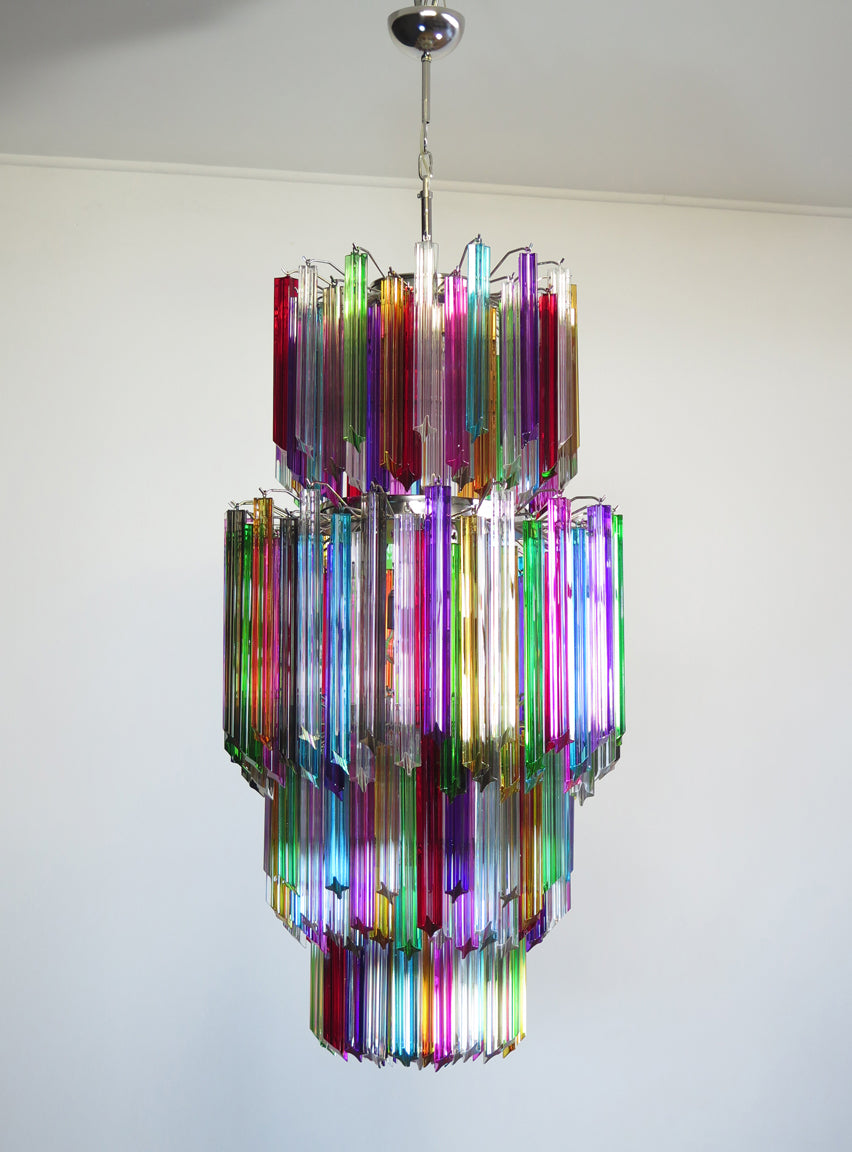 Murano Chandelier | 242 Multicolored Prism Glasses