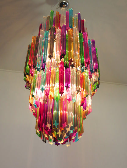 Murano Chandelier | 242 Multicolored Prism Glasses