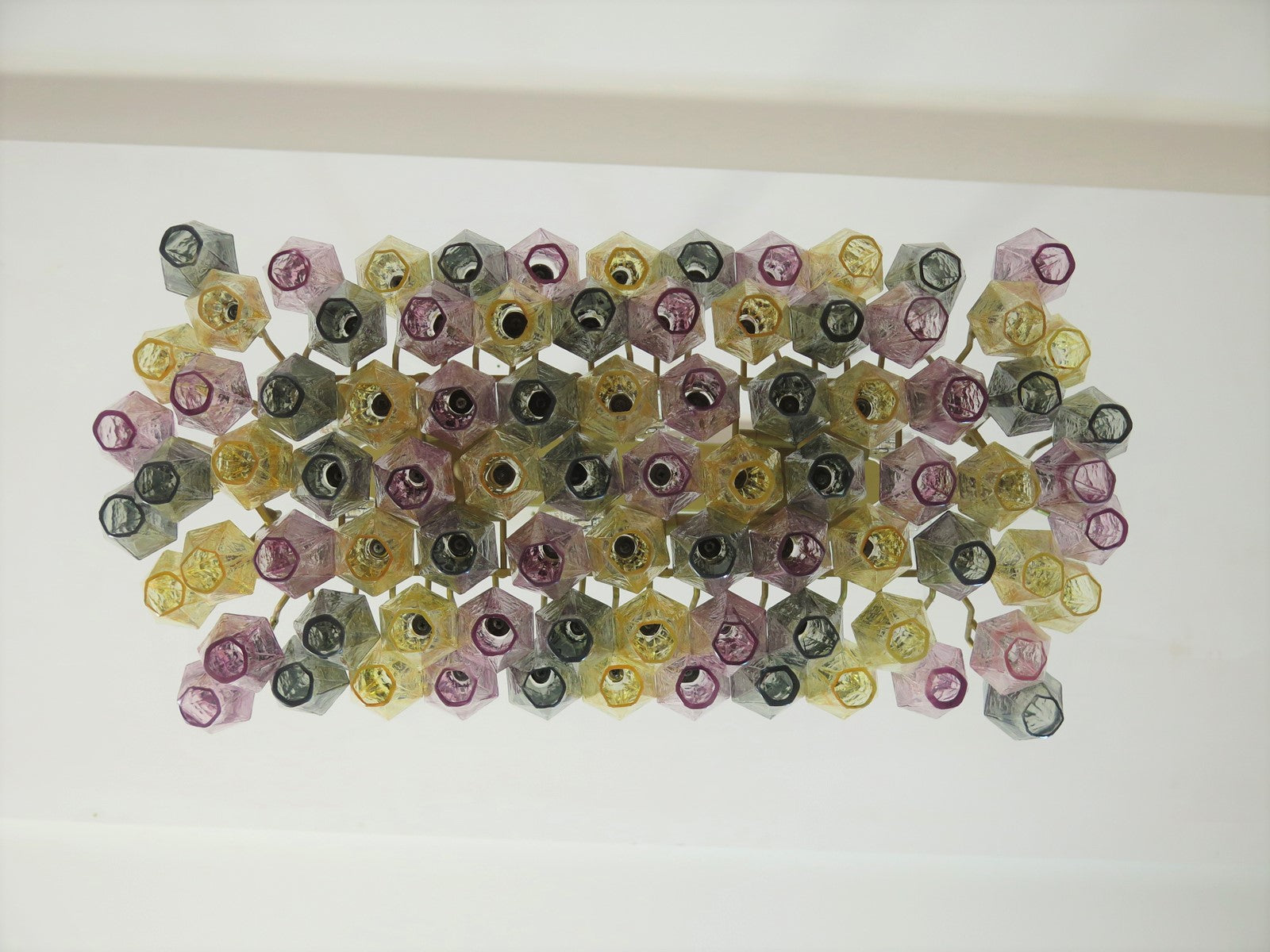 Murano Chandelier – 84 Multicoloured Poliedri Glass – detail 4 – Murano Classics
