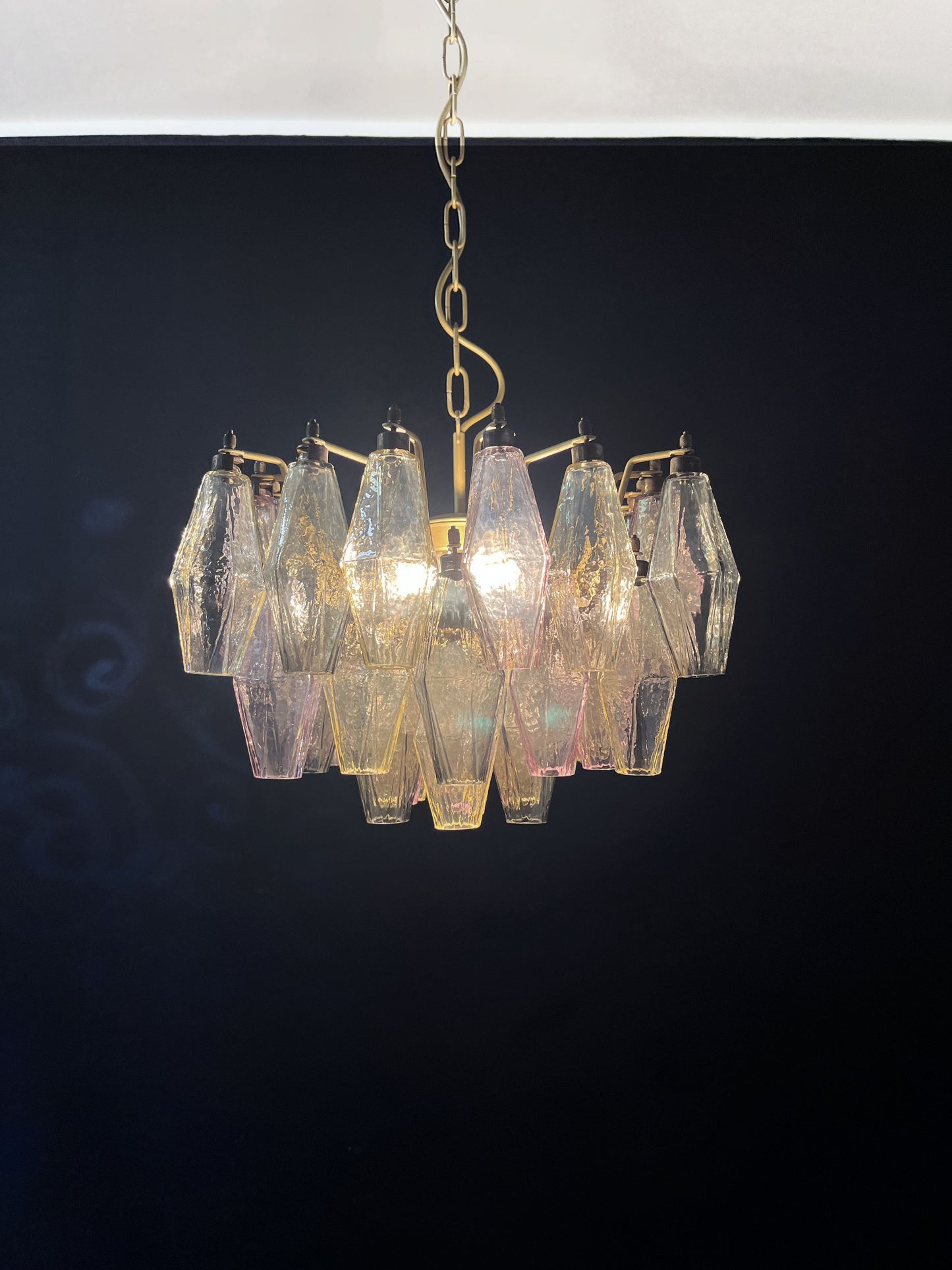 Murano Chandelier | 56 Multicolored polyhedral glasses