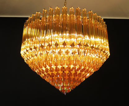 Murano Chandelier | 265 Yellow Prism glasses