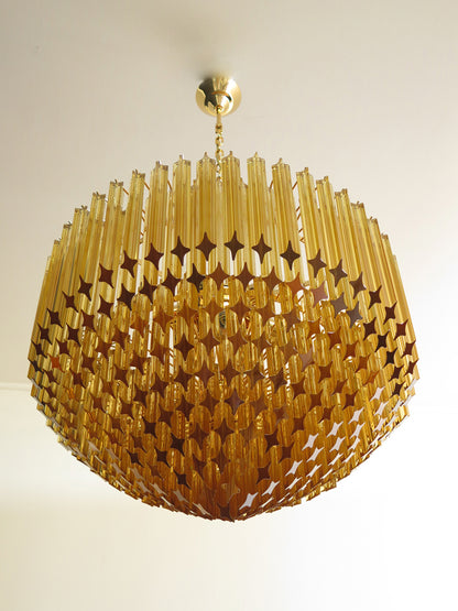 Murano Chandelier | 265 Yellow Prism glasses