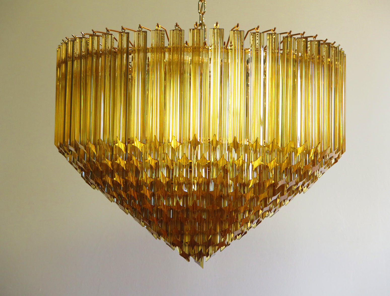 Murano Chandelier – 265 Yellow Prism Glass – detail 5 – Murano Classics