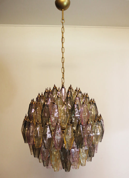 Murano Chandelier | 140 Multi-coloured polyhedral glasses