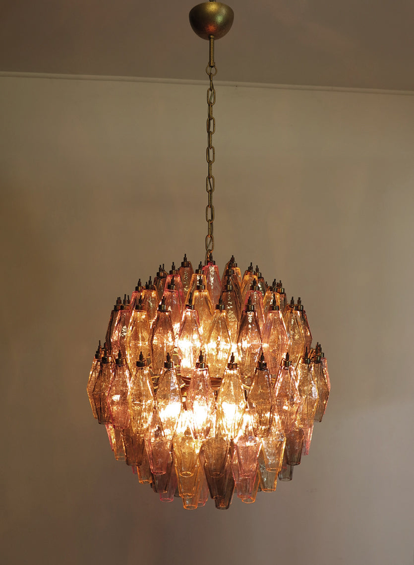 Murano Chandelier | 140 Multi-coloured polyhedral glasses