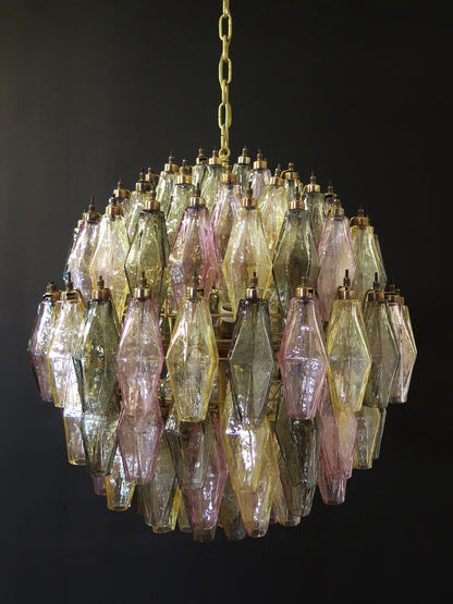 Murano Chandelier | 140 Multi-coloured polyhedral glasses