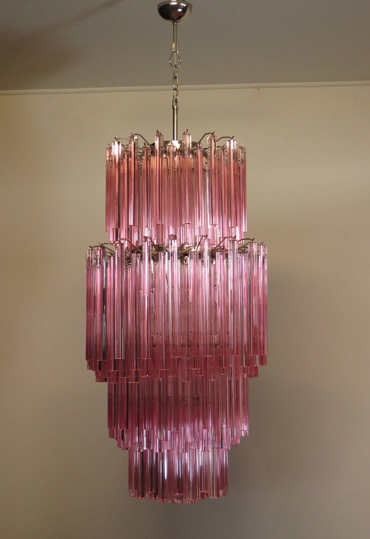 Murano Chandelier | 242 Pink Prism glass