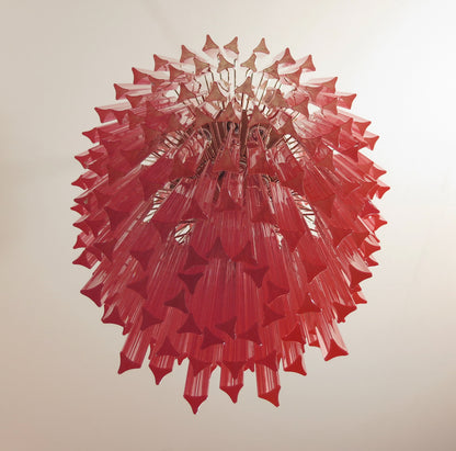 Murano Chandelier | 242 Pink Prism glass