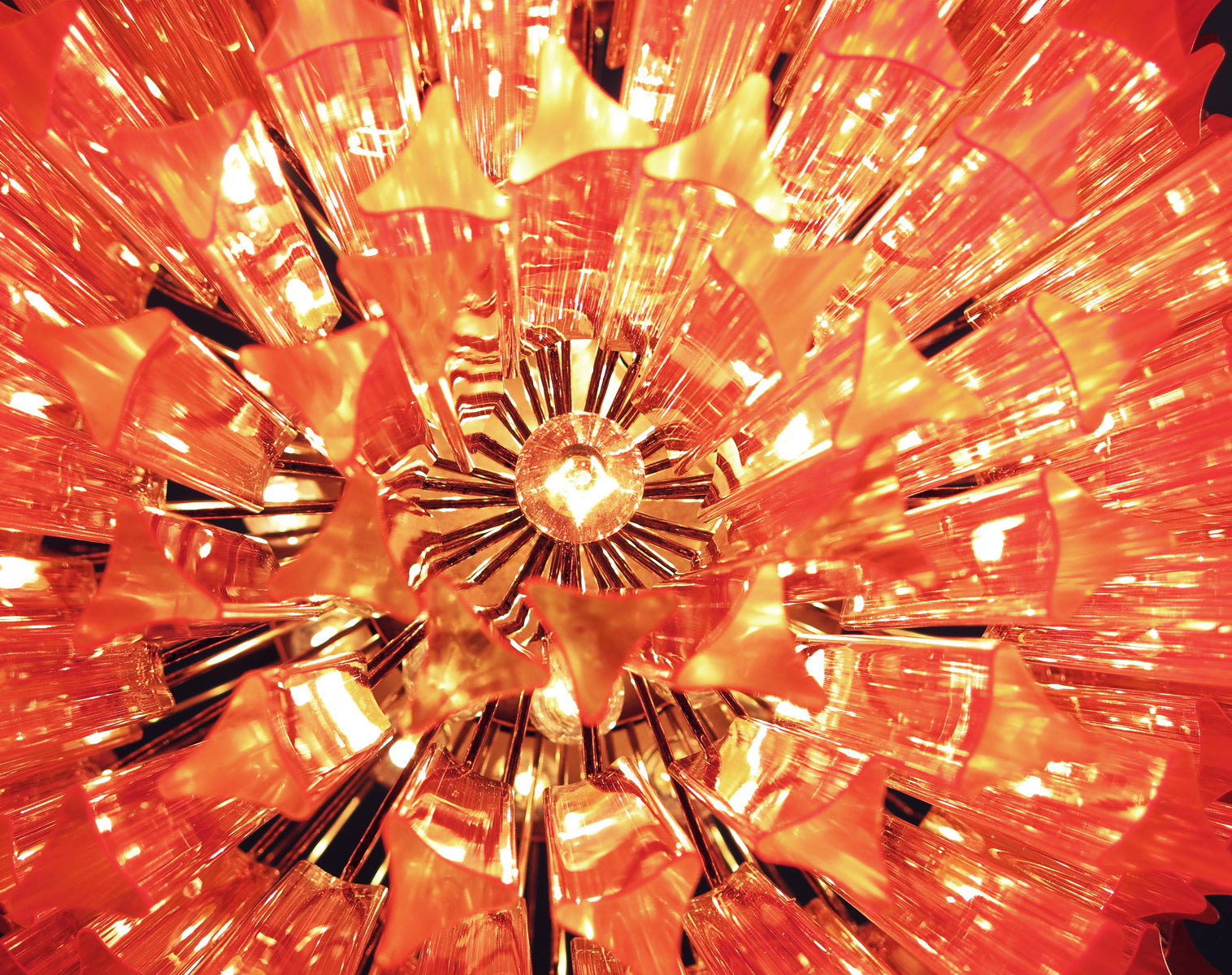 Murano Kroonluchter – 184 Roze Prismaglas – detail 6 – Murano Classics