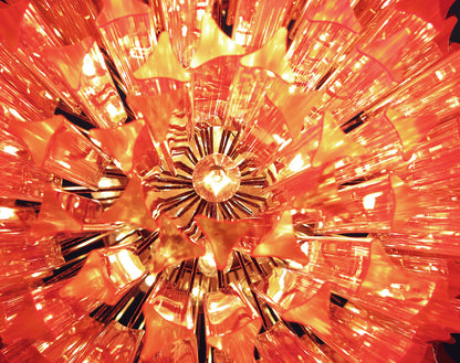 Murano Chandelier | 184 Pink Prism glass