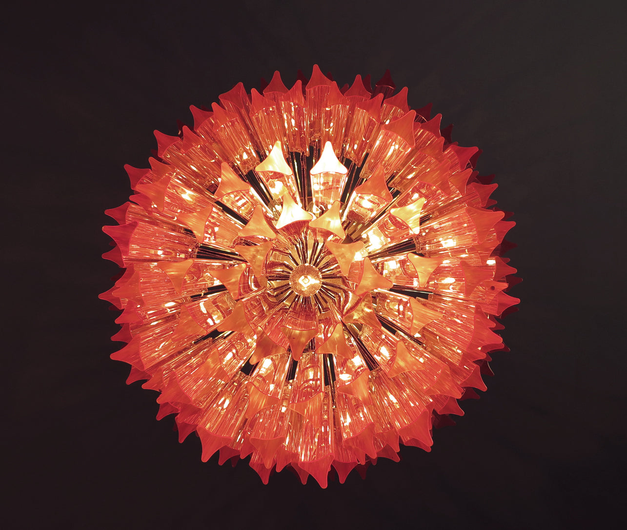 Lampadario Murano – 184 Vetro a Prismi Rosa – dettaglio 1 – Murano Classics