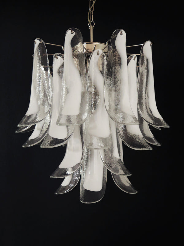 Murano Chandelier – 26 Clear Petal Glass – Murano Classics