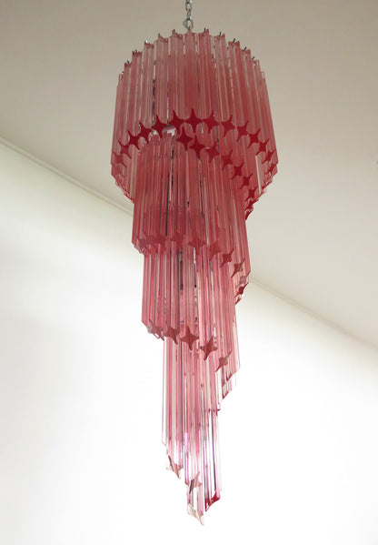 Murano Chandelier | 86 Pink Prism glass