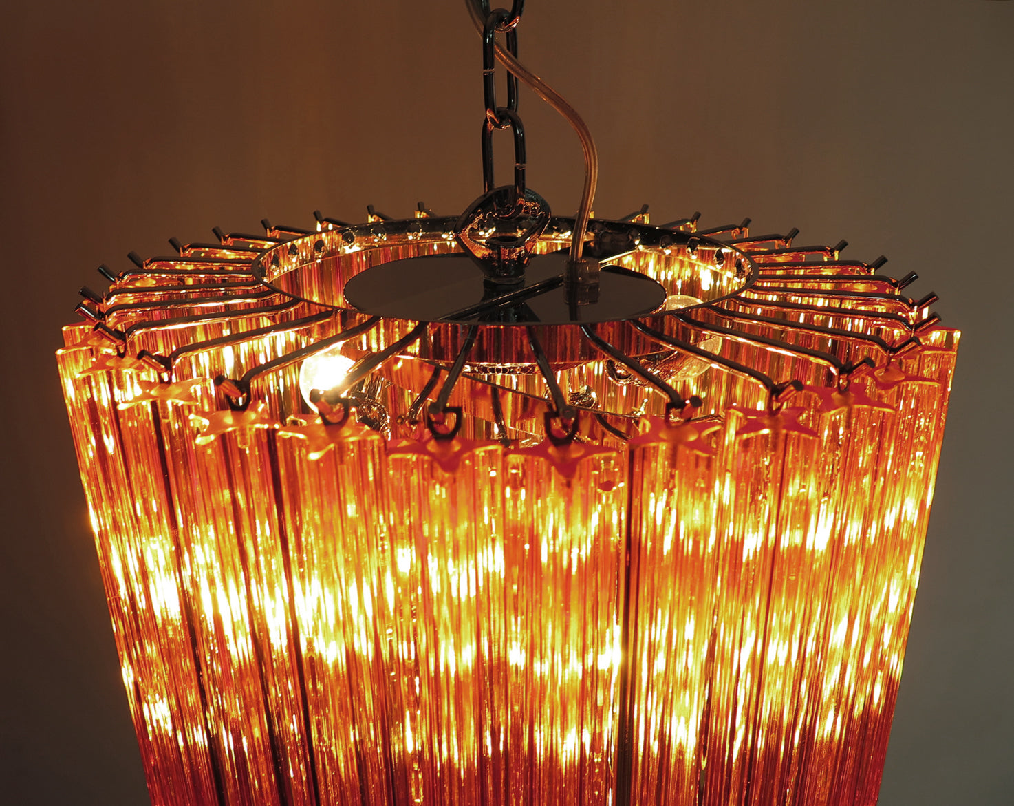 Lampadario Murano – 86 Vetri a Prismi Gialli – dettaglio 8 – Murano Classics