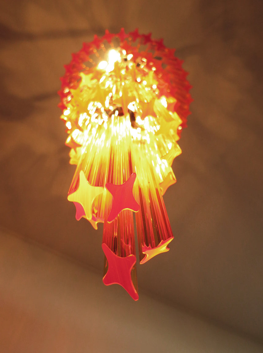 Murano Chandelier – 86 Yellow Prism Glass – detail 1 – Murano Classics