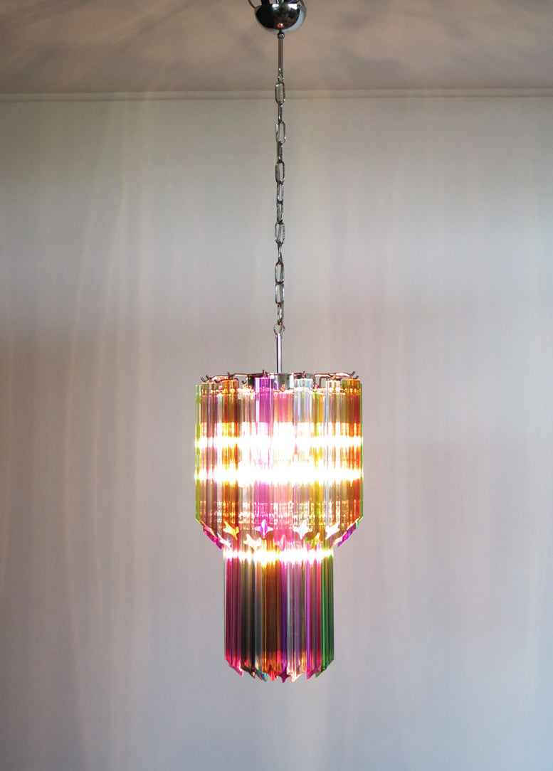 Murano Chandelier | 46 Multicolored Prism Glasses