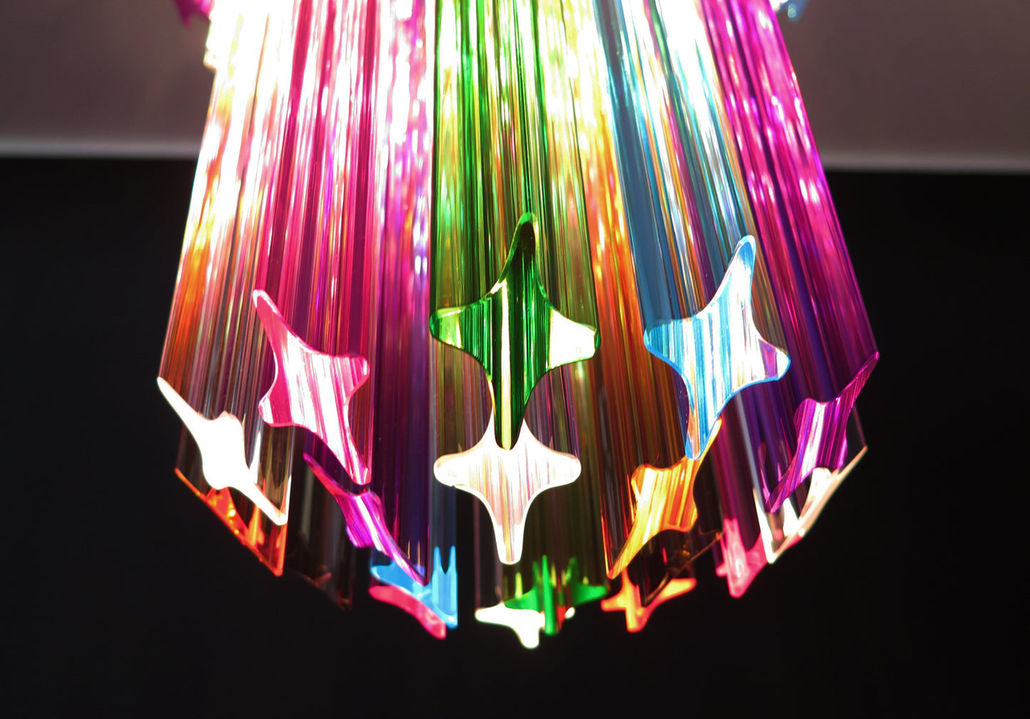 Murano Chandelier | 46 Multicolored Prism Glasses