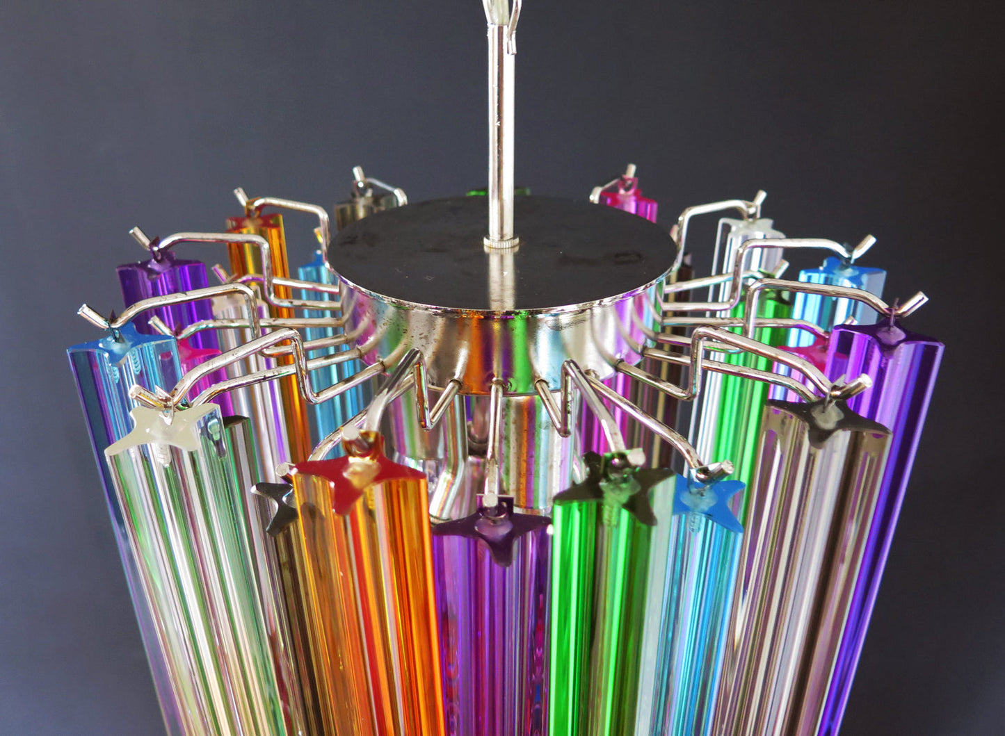 Murano Chandelier | 46 Multicolored Prism Glasses