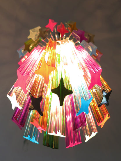 Murano Chandelier | 46 Multicolored Prism Glasses