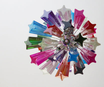 Murano Chandelier | 46 Multicolored Prism Glasses